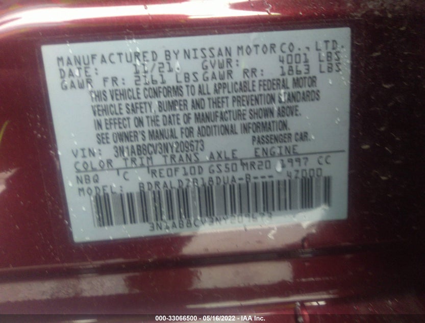 3N1AB8CV3NY209673