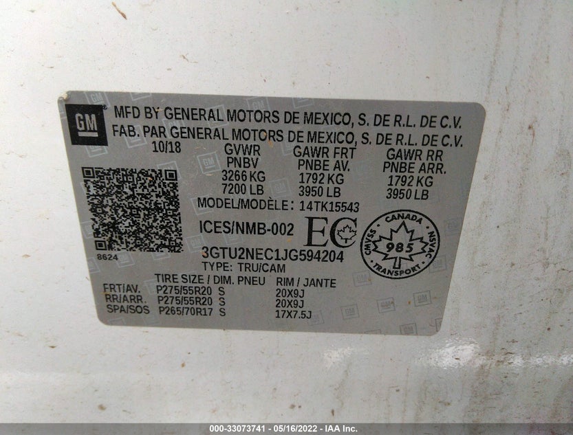 3GTU2NEC1JG594204