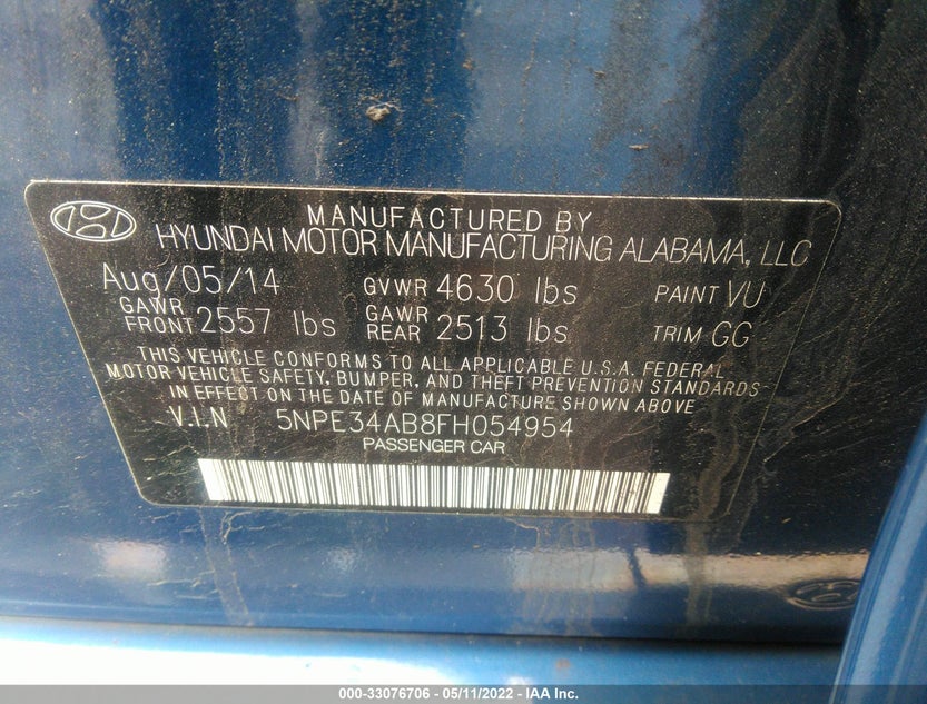 5NPE34AB8FH054954