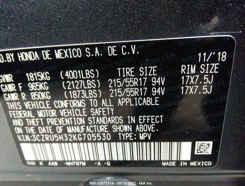 3CZRU5H32KG705530