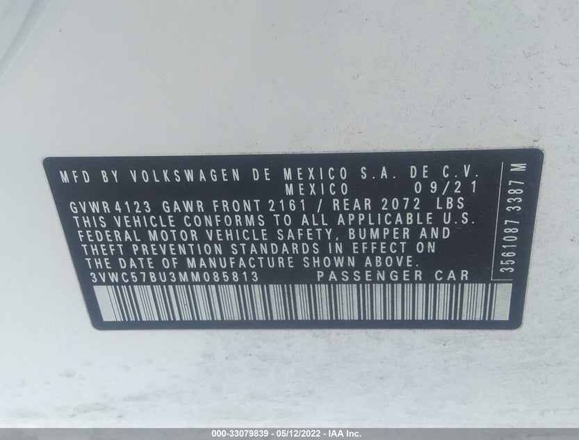 3VWC57BU3MM085813