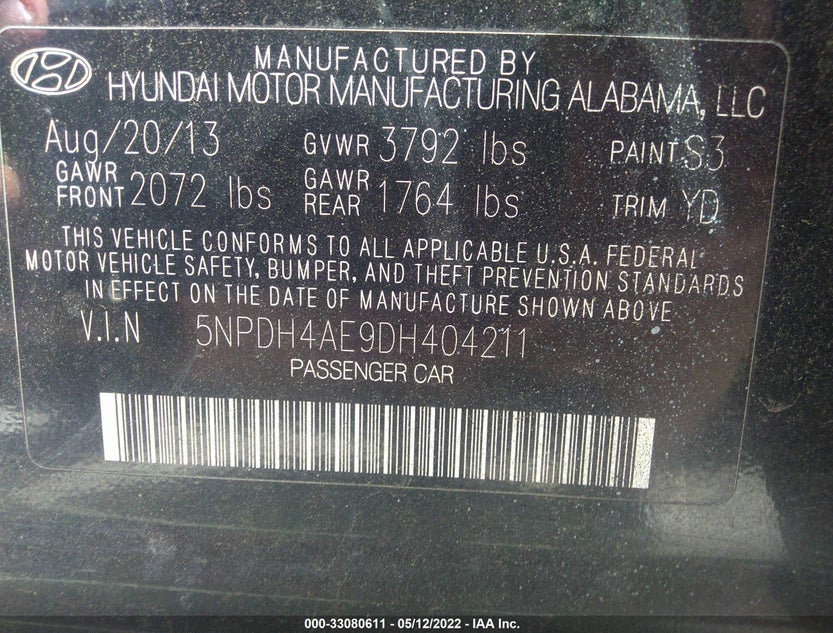 5NPDH4AE9DH404211