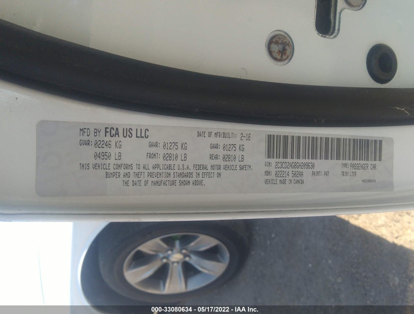 2C3CDZAG8GH209630