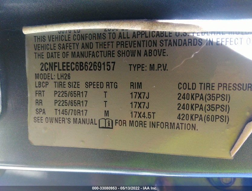 2CNFLEEC6B6269157