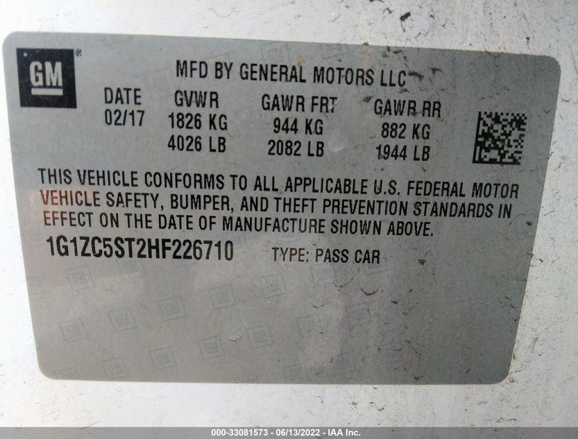 1G1ZC5ST2HF226710