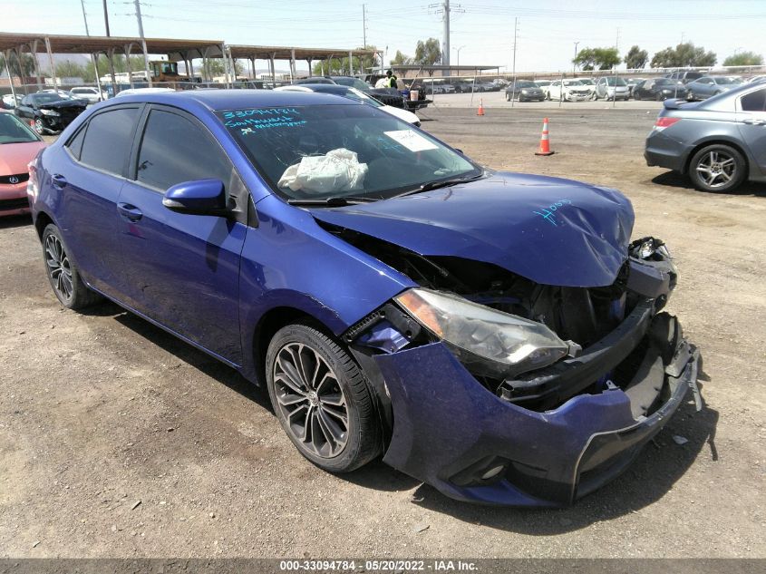 2015 Toyota Corolla S Plus VIN: 2T1BURHE7FC311277 Lot: 33094784