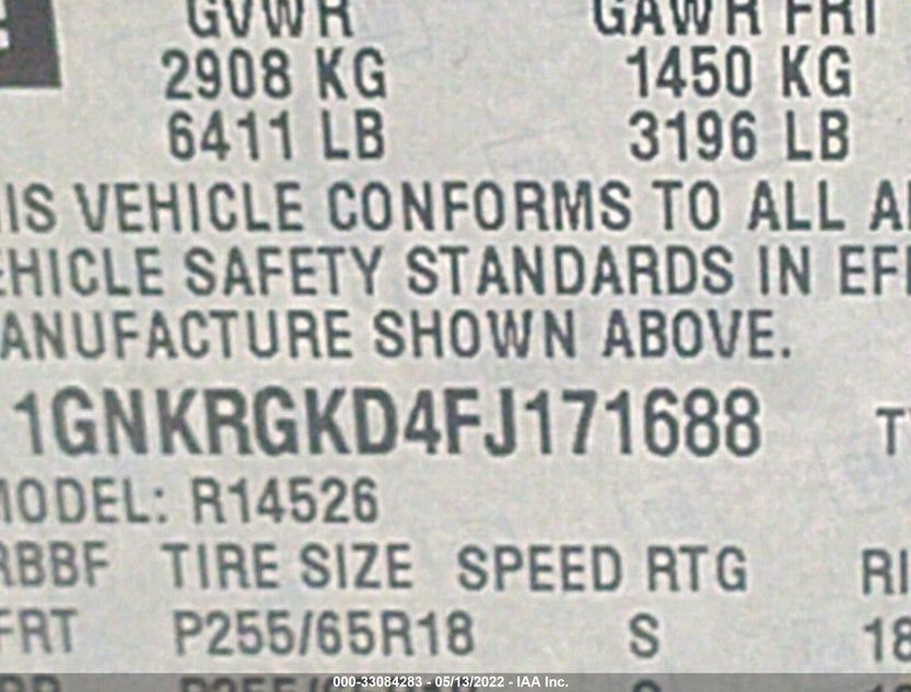1GNKRGKD4FJ171688