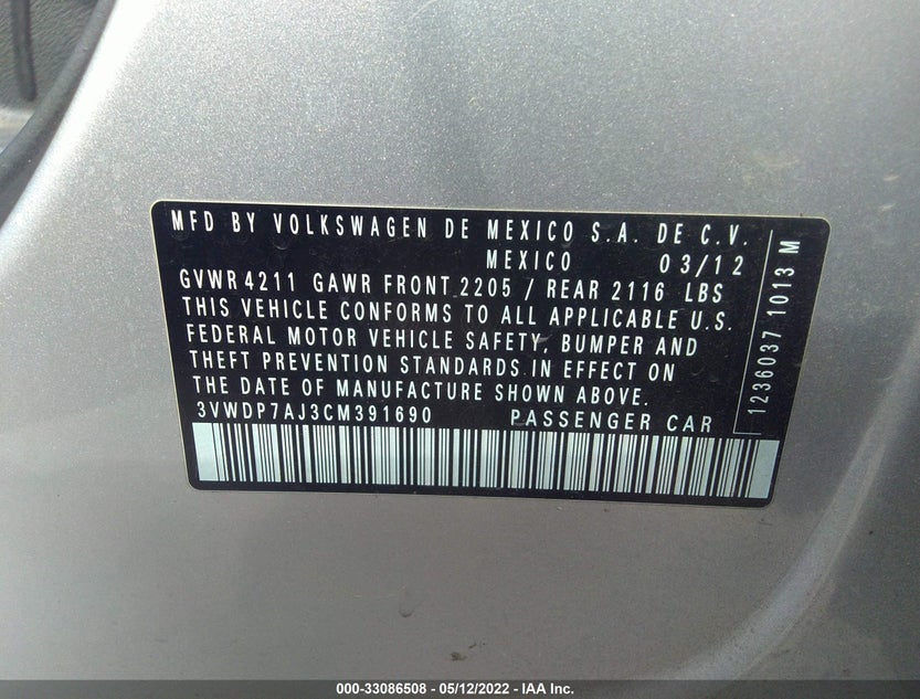 3VWDP7AJ3CM391690