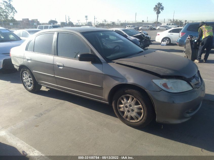 2004 Honda Civic Lx VIN: 2HGES16534H582705 Lot: 33105754