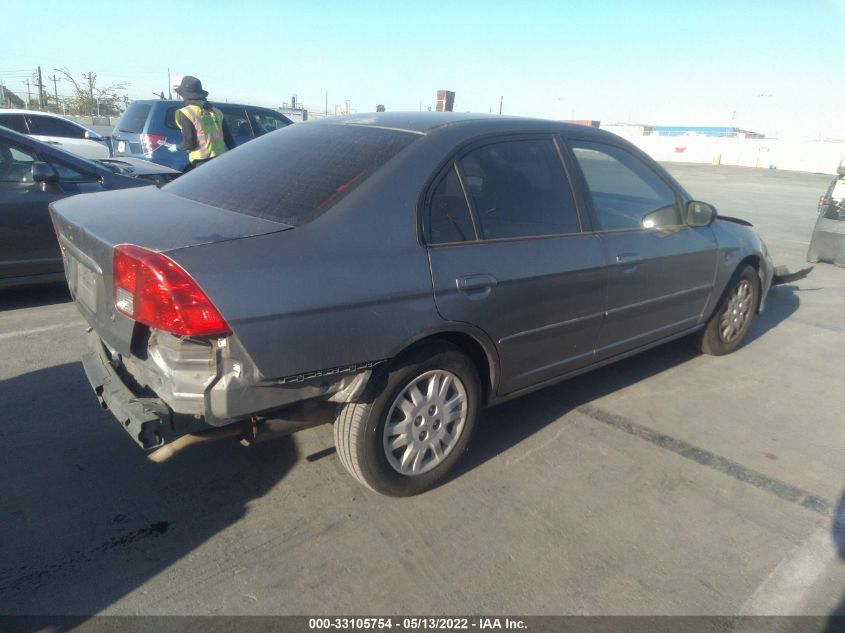 2004 Honda Civic Lx VIN: 2HGES16534H582705 Lot: 33105754