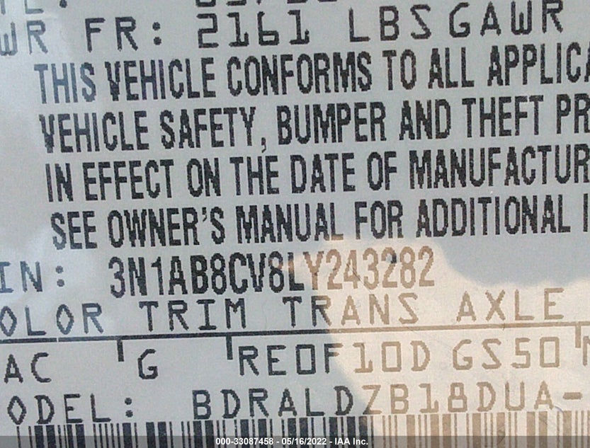 3N1AB8CV8LY243282