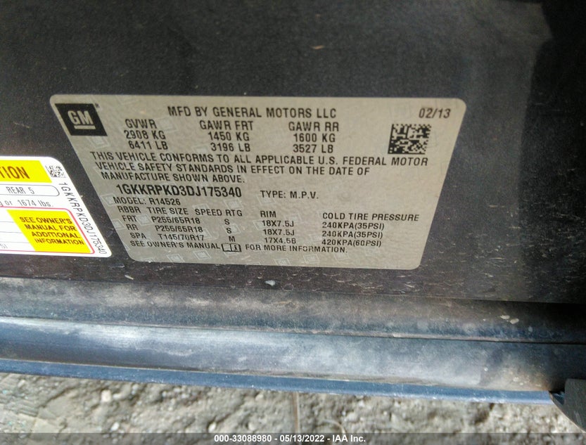 1GKKRPKD3DJ175340