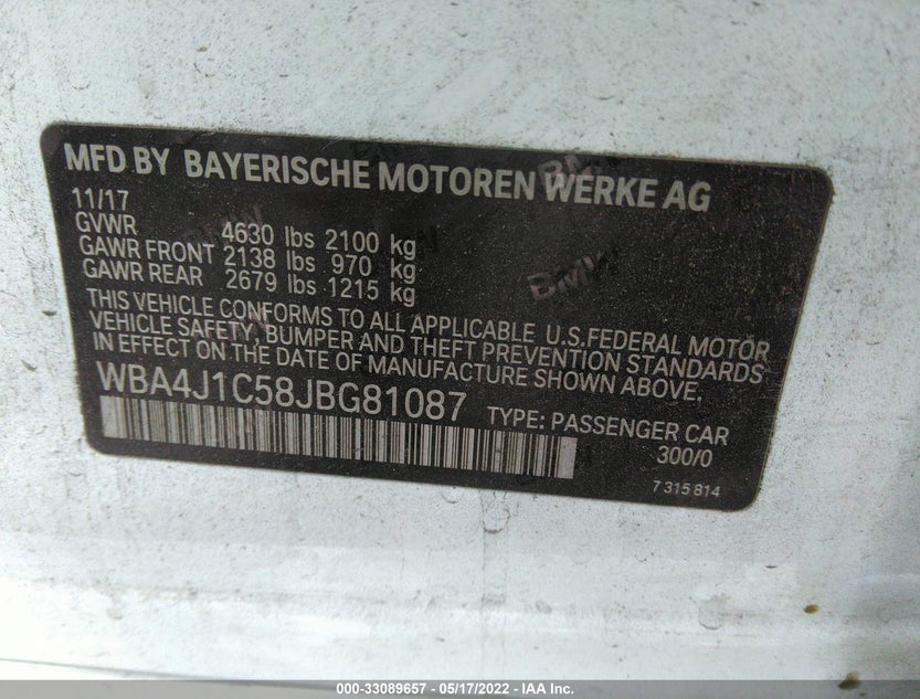 WBA4J1C58JBG81087