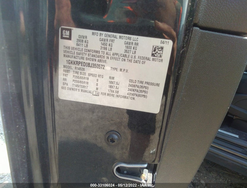 1GKKRPED0BJ350572