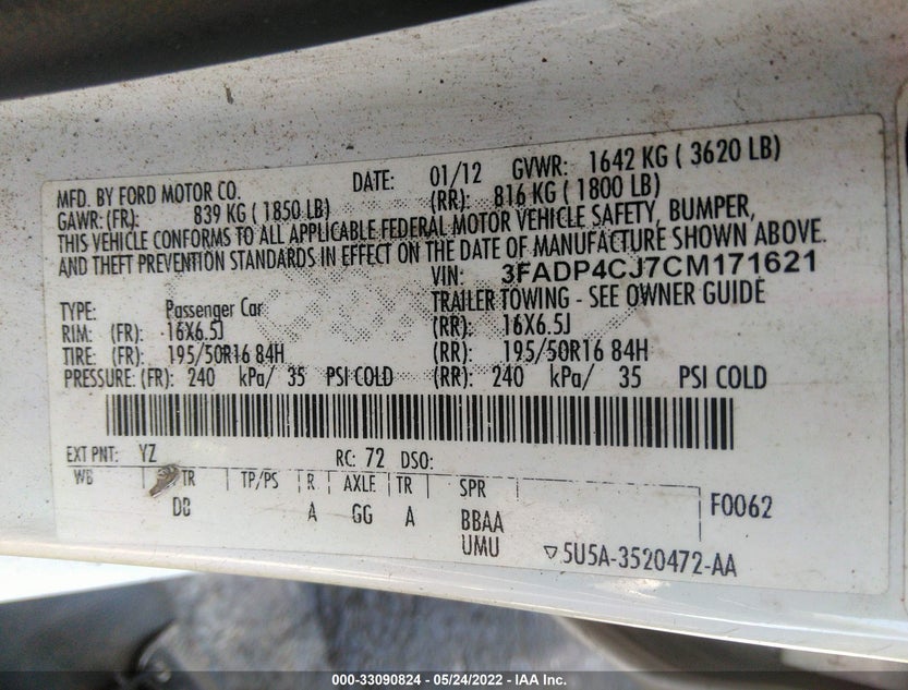 3FADP4CJ7CM171621