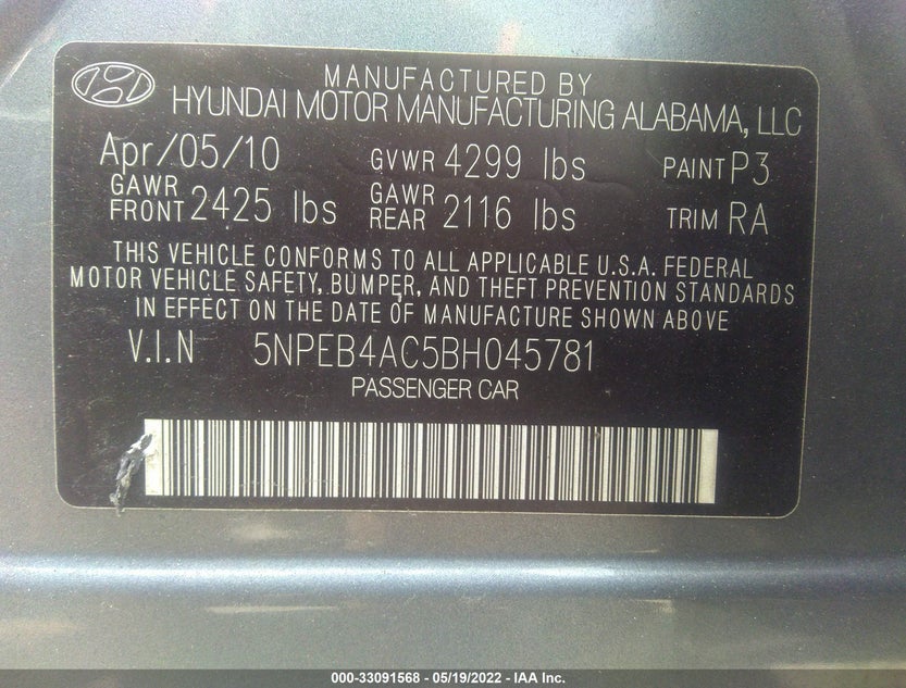 5NPEB4AC5BH045781