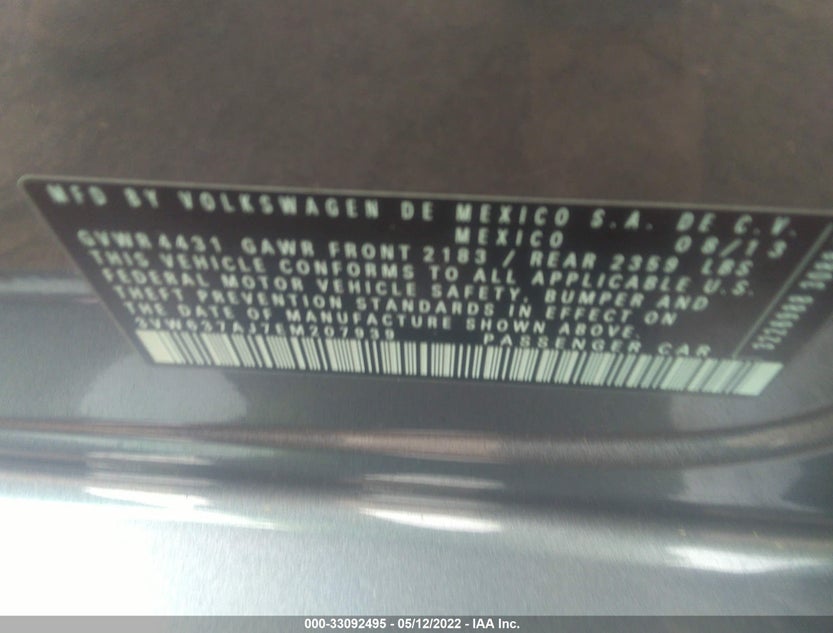 3VW637AJ7EM207939