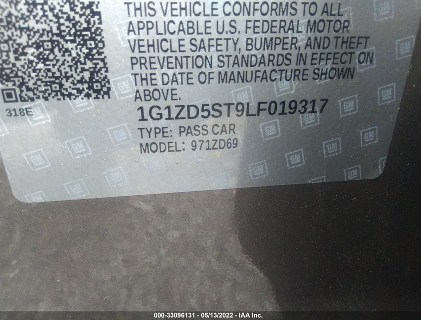 1G1ZD5ST9LF019317