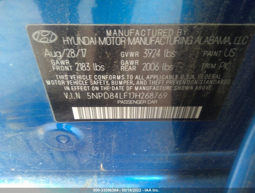 5NPD84LF1JH268769