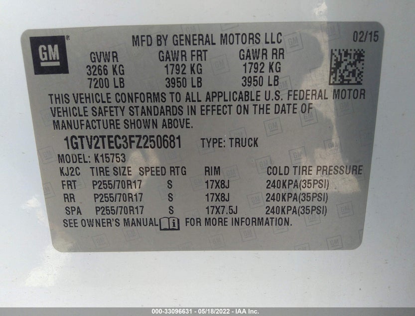 1GTV2TEC3FZ250681