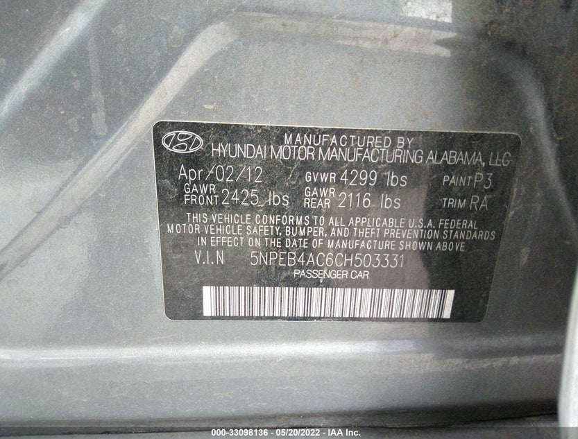 5NPEB4AC6CH503331
