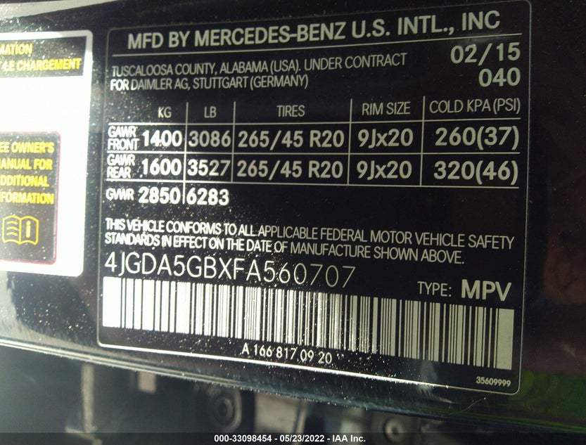 4JGDA5GBXFA560707