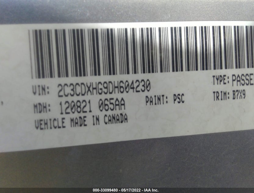 2C3CDXHG9DH604230