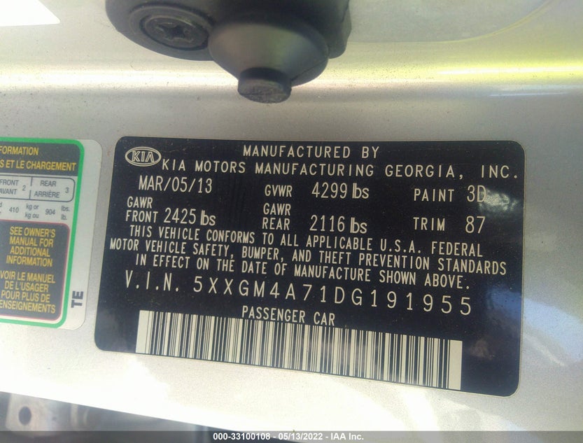 5XXGM4A71DG191955
