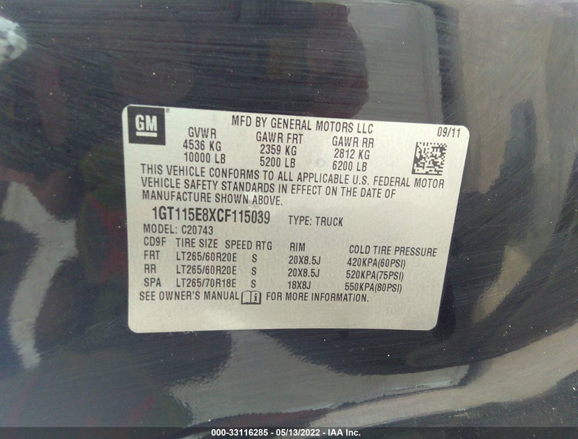 1GT115E8XCF115039