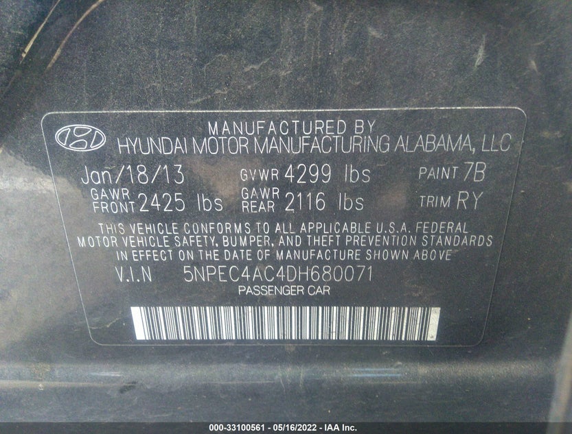 5NPEC4AC4DH680071