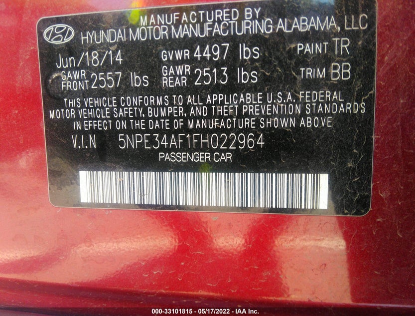 5NPE34AF1FH022964
