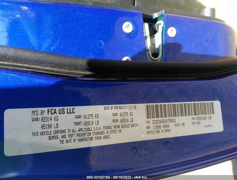 2C3CDXHG2KH758632