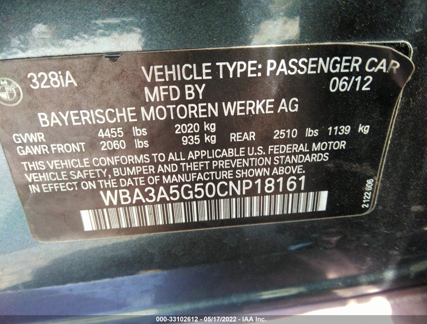 WBA3A5G50CNP18161