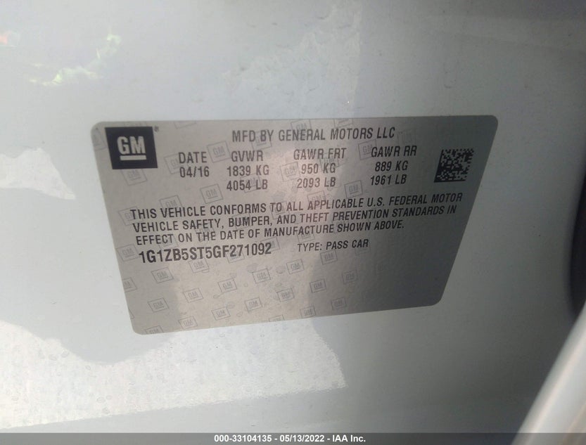 1G1ZB5ST5GF271092