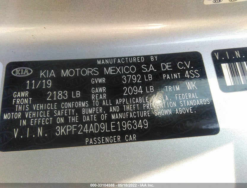 3KPF24AD9LE196349
