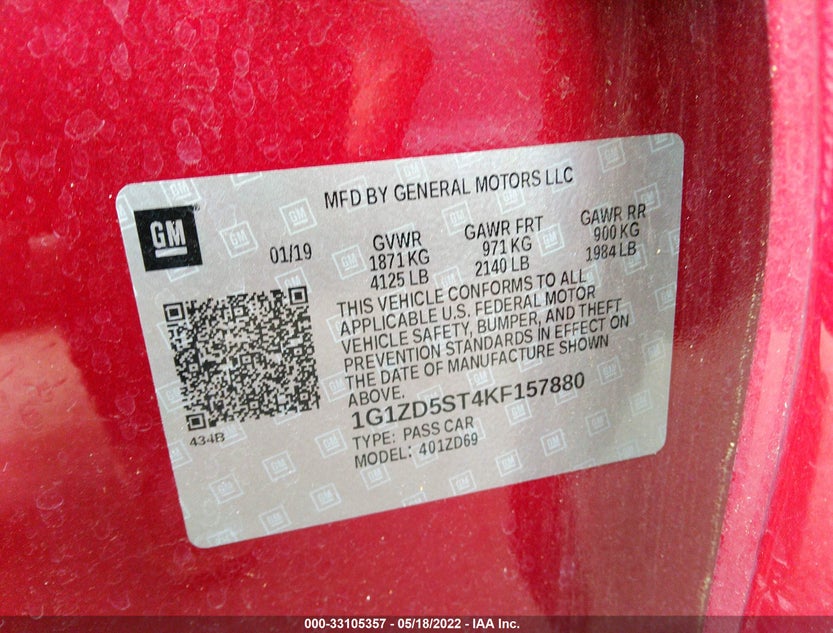 1G1ZD5ST4KF157880