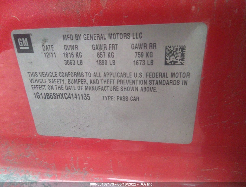 1G1JB6SHXC4141135