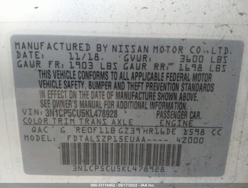 3N1CP5CU5KL478928