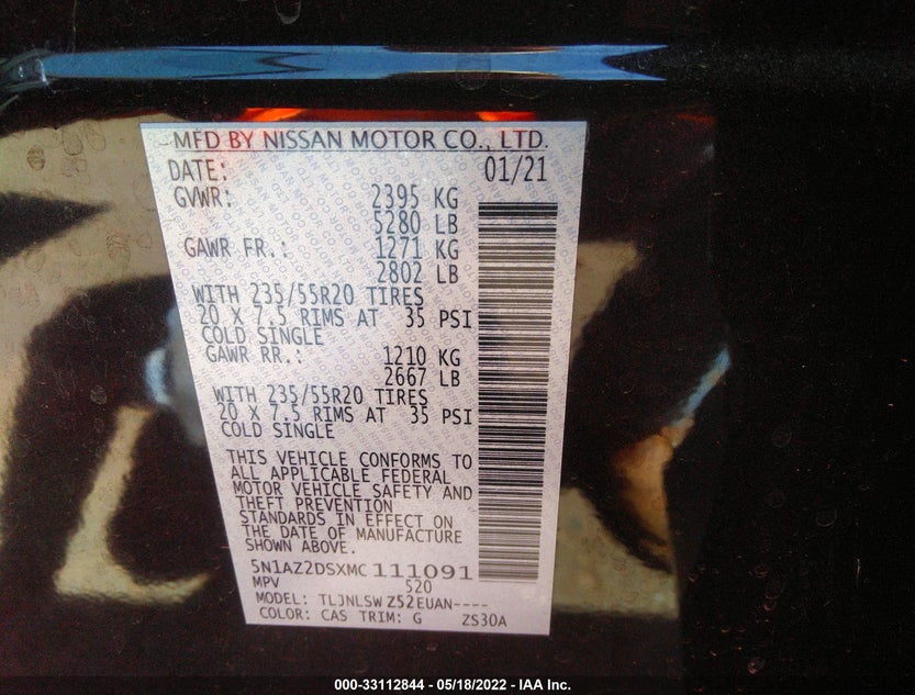 5N1AZ2DSXMC111091