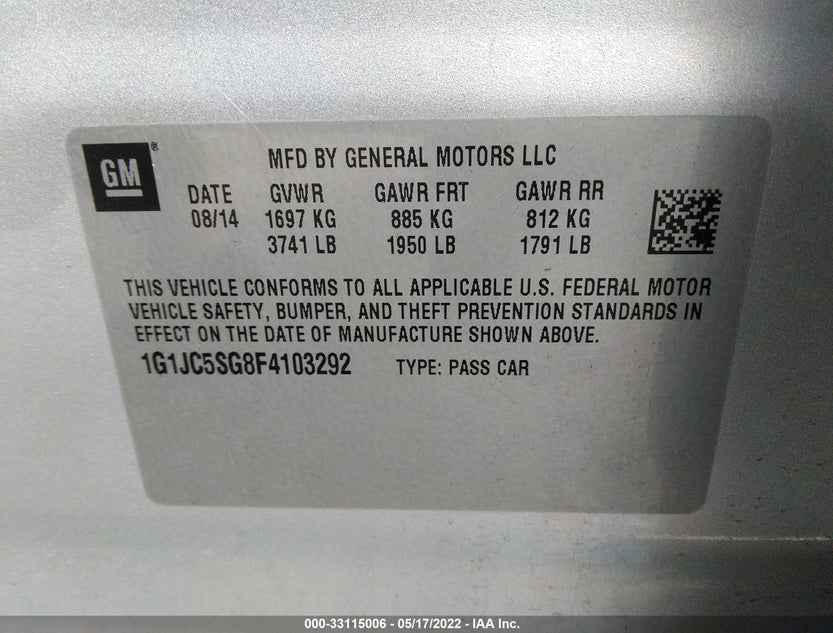1G1JC5SG8F4103292