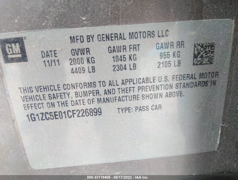 1G1ZC5E01CF226899
