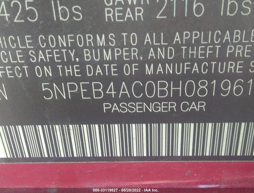5NPEB4AC0BH081961