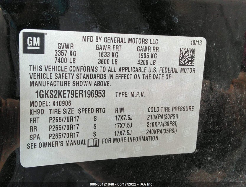 1GKS2KE79ER196953