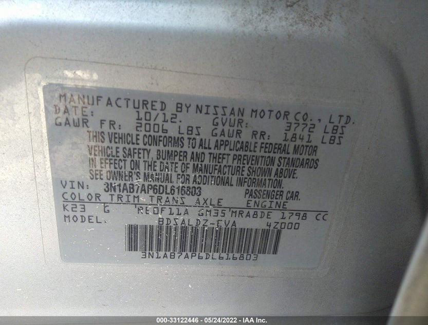 3N1AB7AP6DL616803