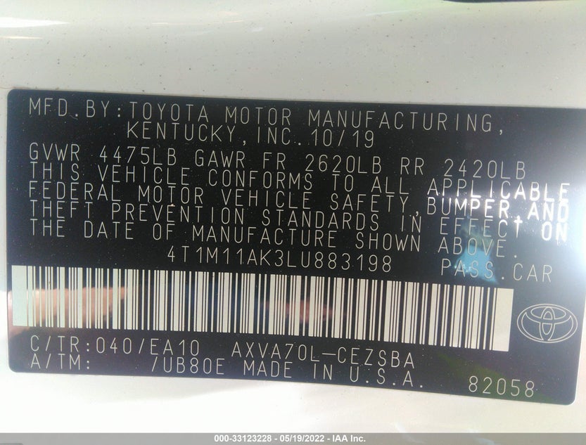 4T1M11AK3LU883198