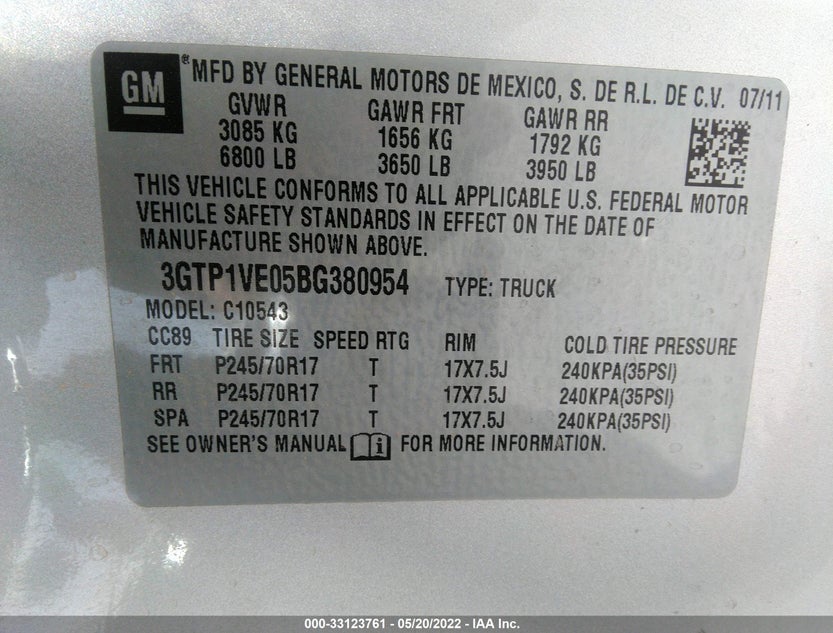 3GTP1VE05BG380954
