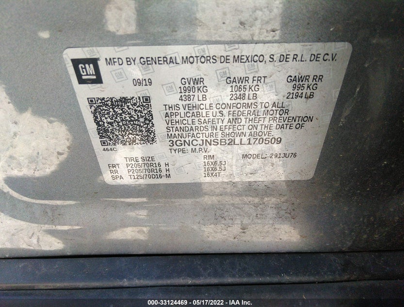 3GNCJNSB2LL170509