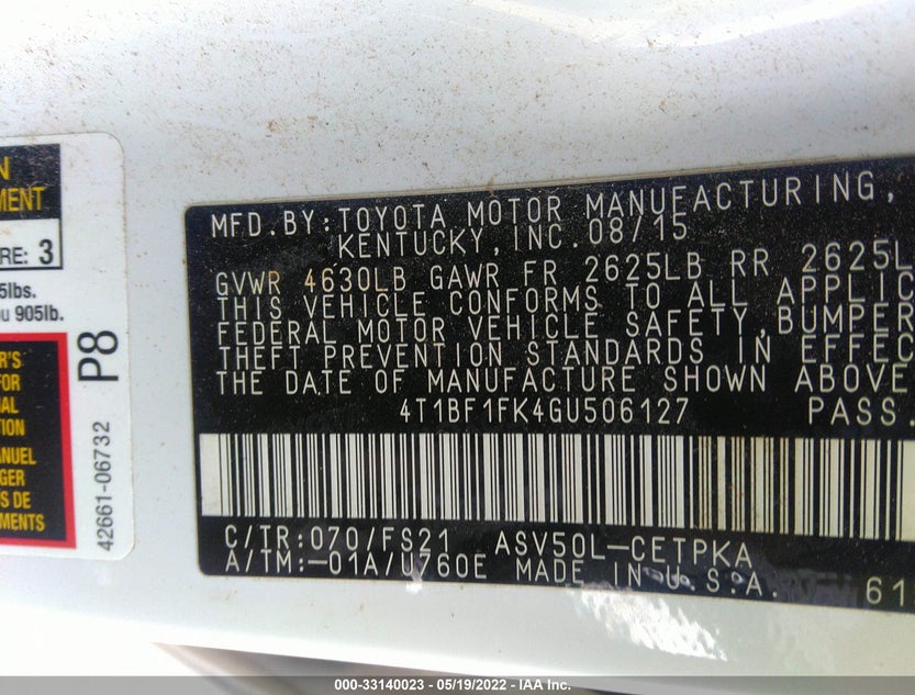 4T1BF1FK4GU506127
