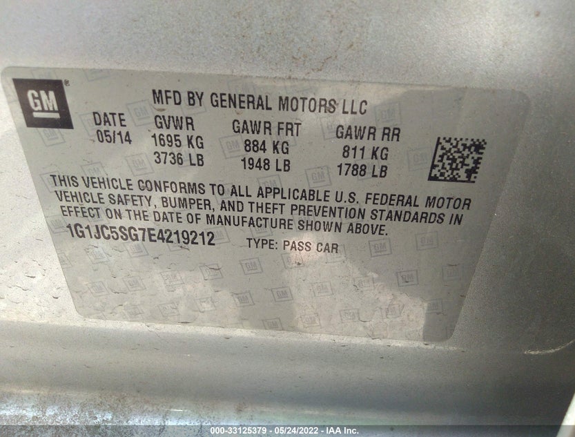 1G1JC5SG7E4219212
