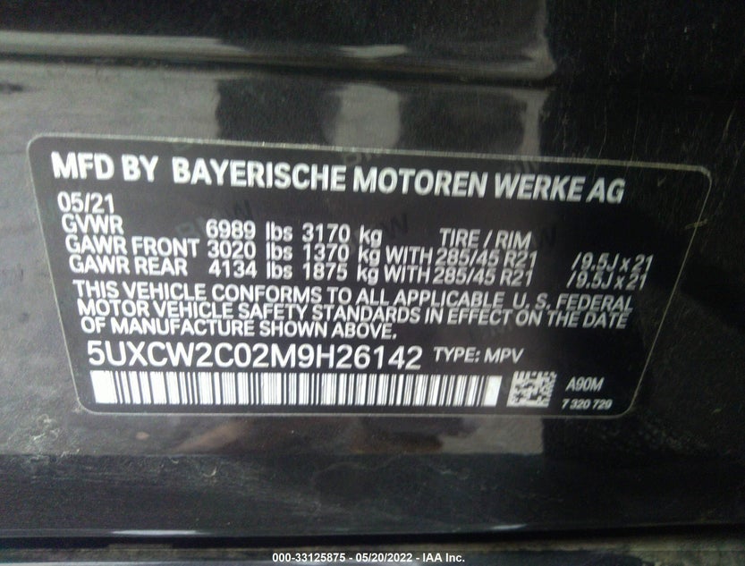 5UXCW2C02M9H26142